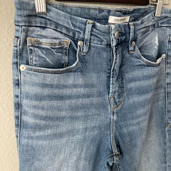 Good American Good Legs Crop Denim Ripped Jeans - Distressed - 6/28 - Picture 9 of 9